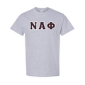 Nu Alpha Phi - Standard T-shirt (Maroon on White)